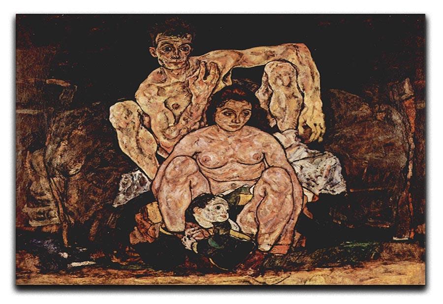 The Family by Egon Schiele Canvas Print or Poster - Canvas Art Rocks - 1