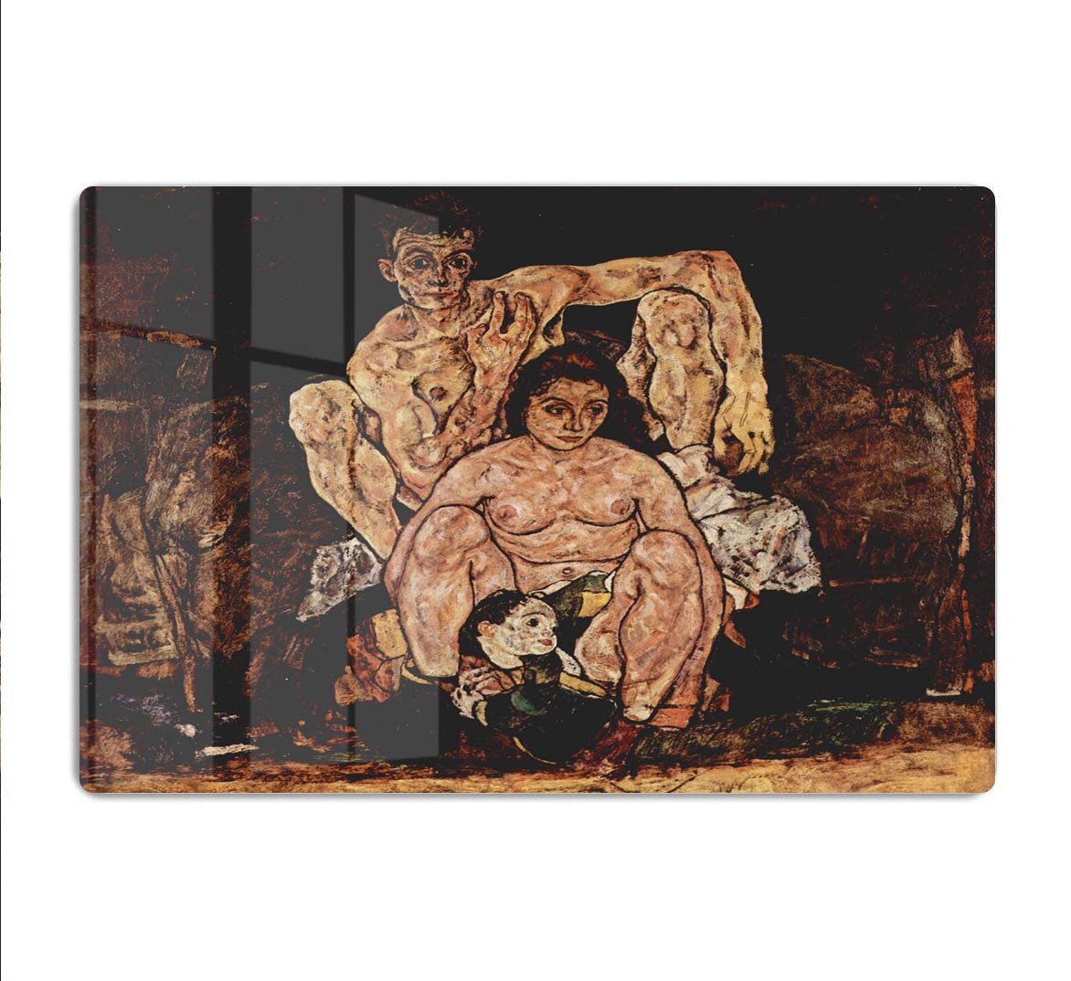 The Family by Egon Schiele HD Metal Print - Canvas Art Rocks - 1