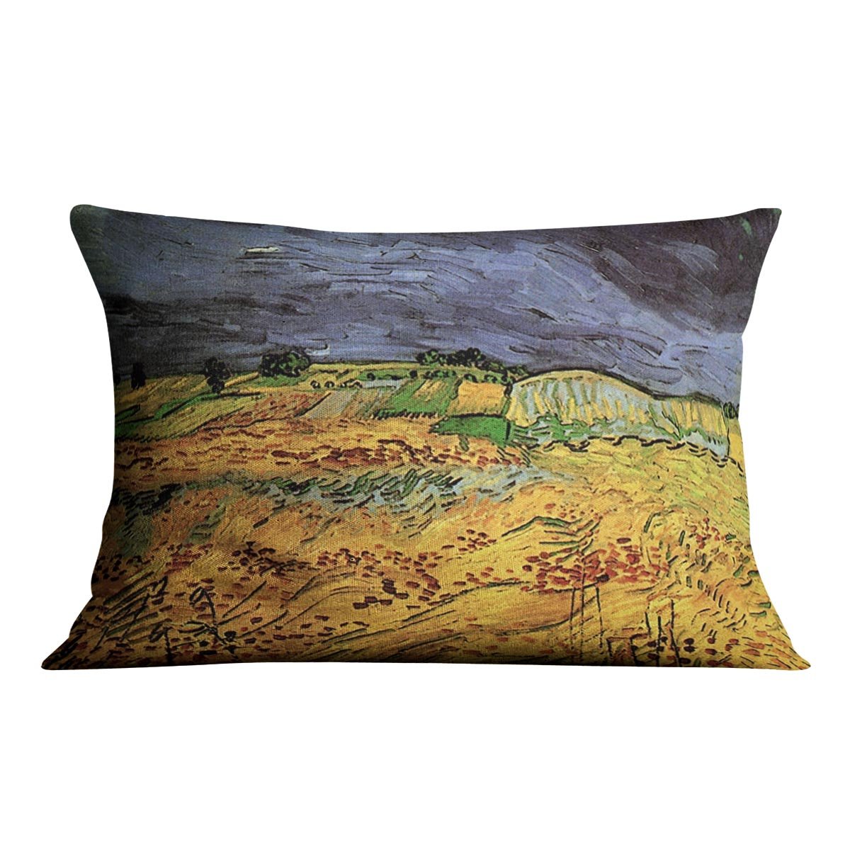 The Fields by Van Gogh Throw Pillow