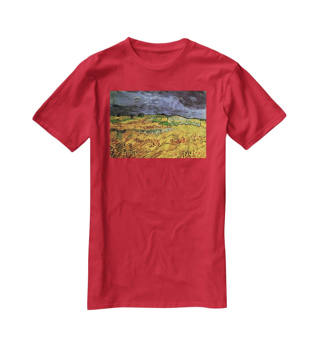 The Fields by Van Gogh T-Shirt - Canvas Art Rocks - 4