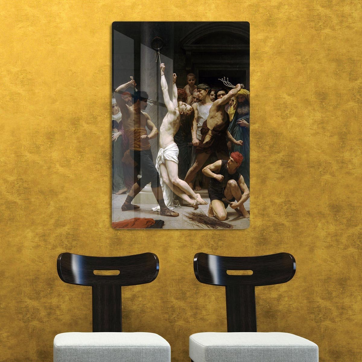 The Flagellation of Our Lord Jesus Christ By Bouguereau HD Metal Print