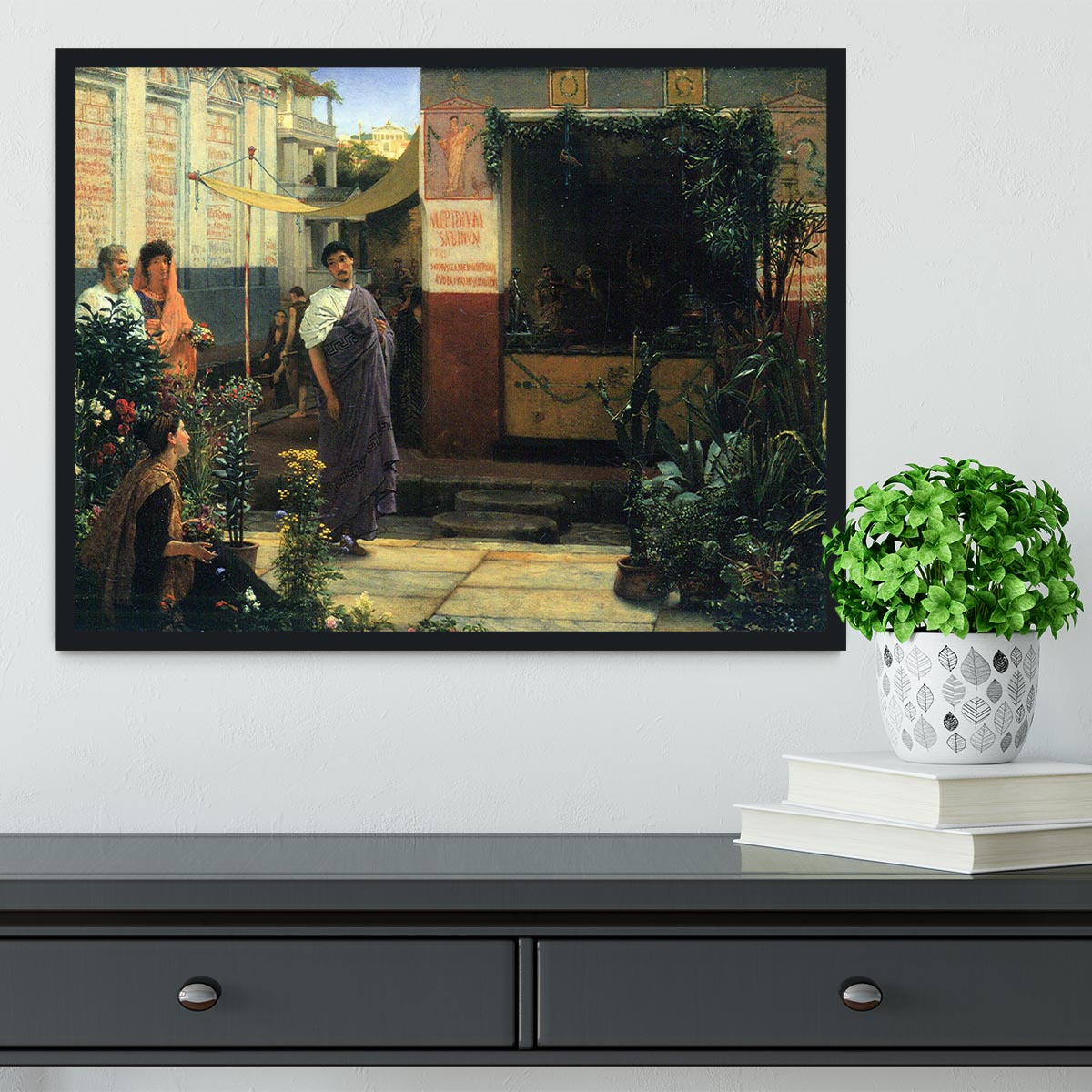 The Flower Market by Alma Tadema Framed Print - Canvas Art Rocks - 2