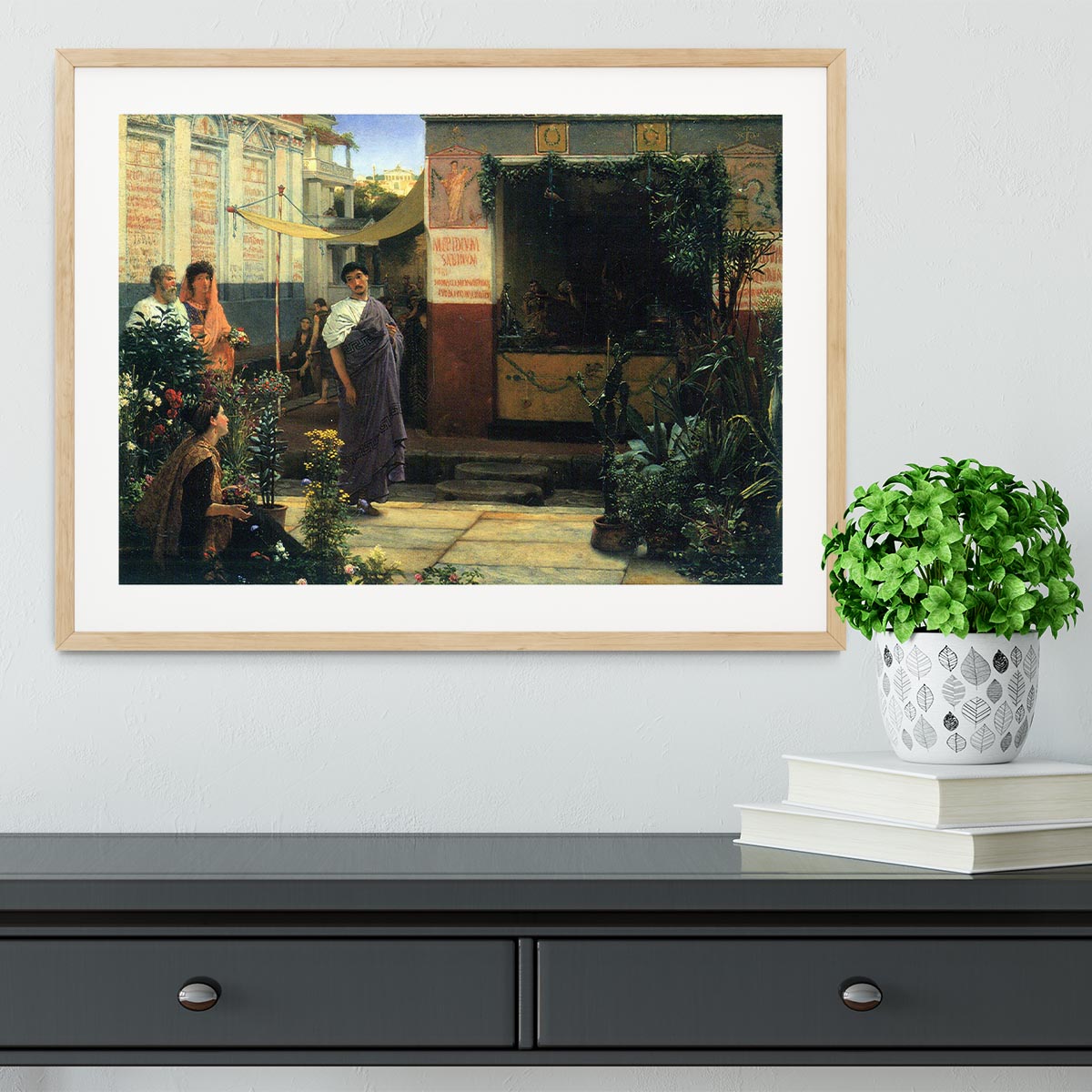 The Flower Market by Alma Tadema Framed Print - Canvas Art Rocks - 3