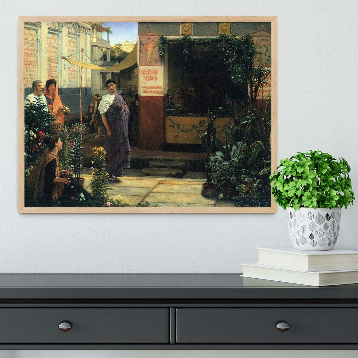 The Flower Market by Alma Tadema Framed Print - Canvas Art Rocks - 4