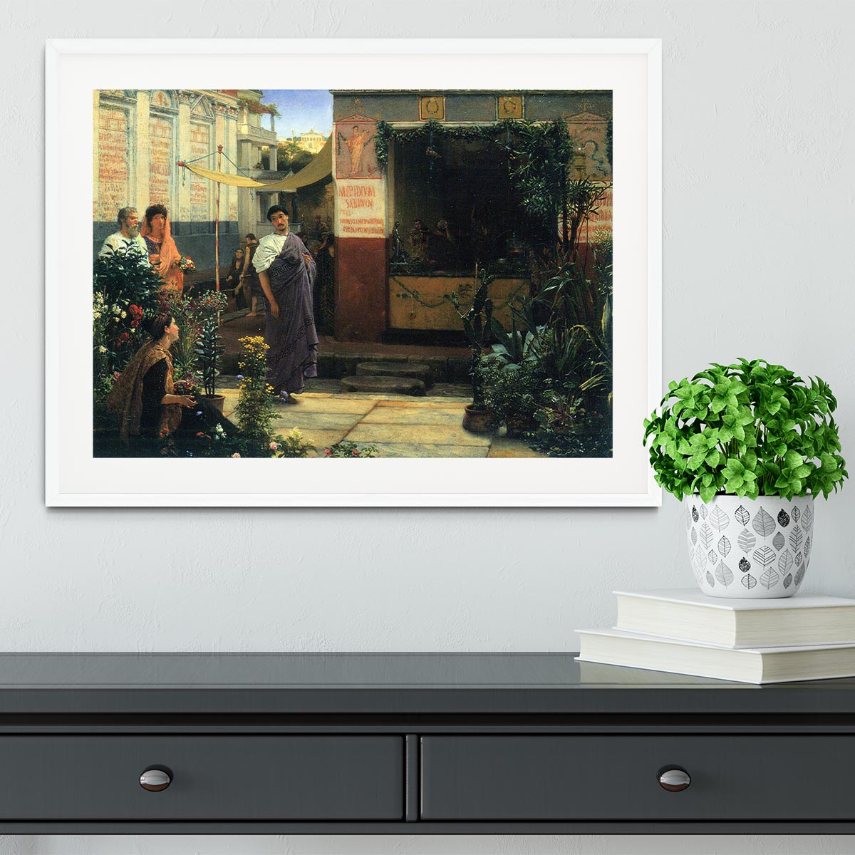 The Flower Market by Alma Tadema Framed Print - Canvas Art Rocks - 5