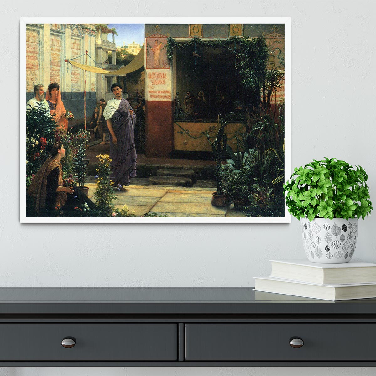 The Flower Market by Alma Tadema Framed Print - Canvas Art Rocks -6