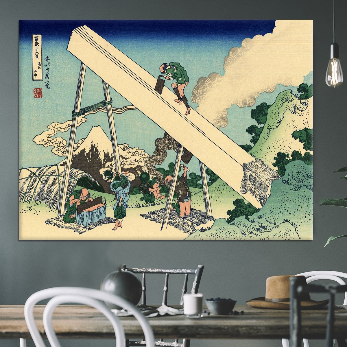 The Fuji from the mountains of Totomi by Hokusai Canvas Print or Poster