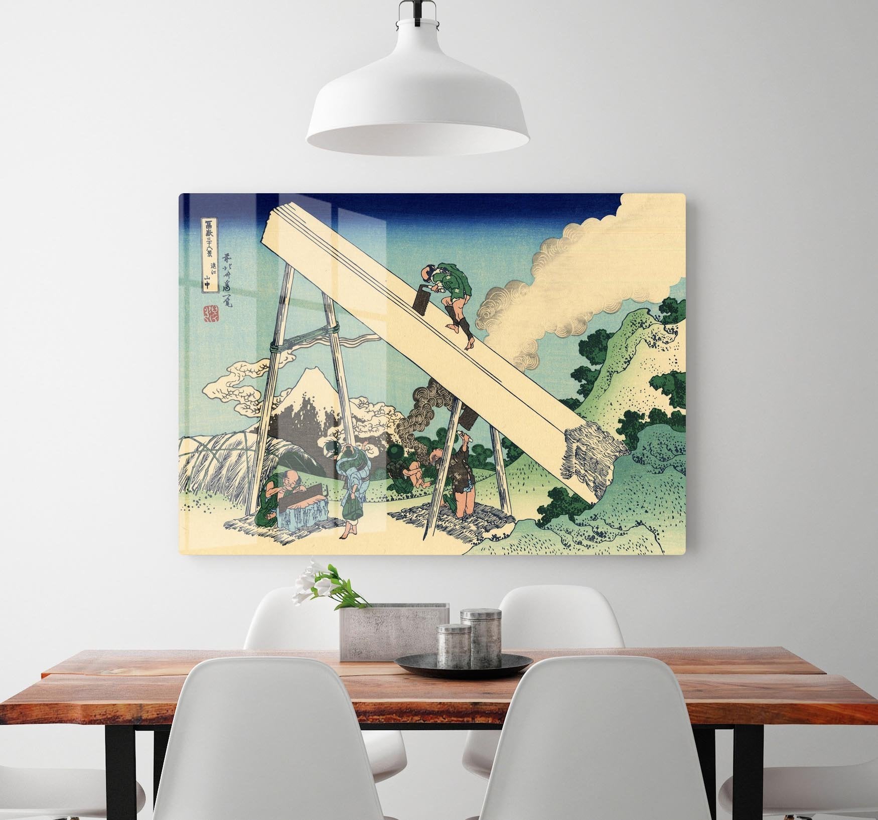 The Fuji from the mountains of Totomi by Hokusai HD Metal Print