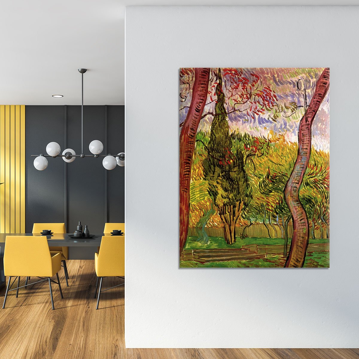 The Garden of Saint-Paul Hospital 2 by Van Gogh Canvas Print or Poster