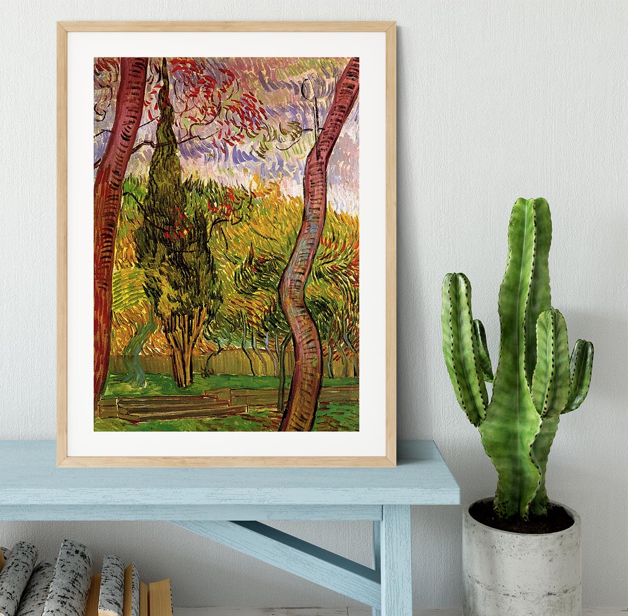 The Garden of Saint-Paul Hospital 2 by Van Gogh Framed Print - Canvas Art Rocks - 3