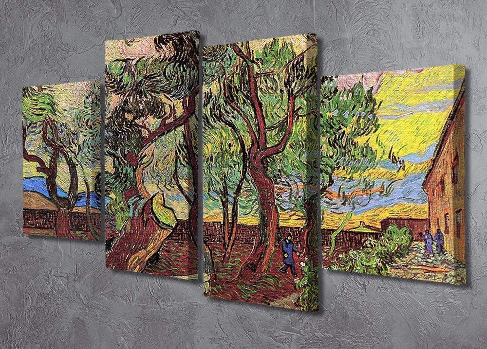 The Garden of Saint-Paul Hospital 3 by Van Gogh 4 Split Panel Canvas - Canvas Art Rocks - 2