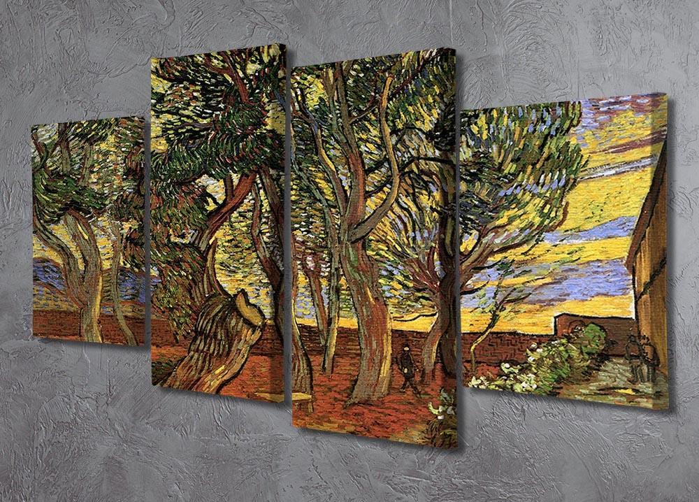 The Garden of Saint-Paul Hospital 4 by Van Gogh 4 Split Panel Canvas - Canvas Art Rocks - 2