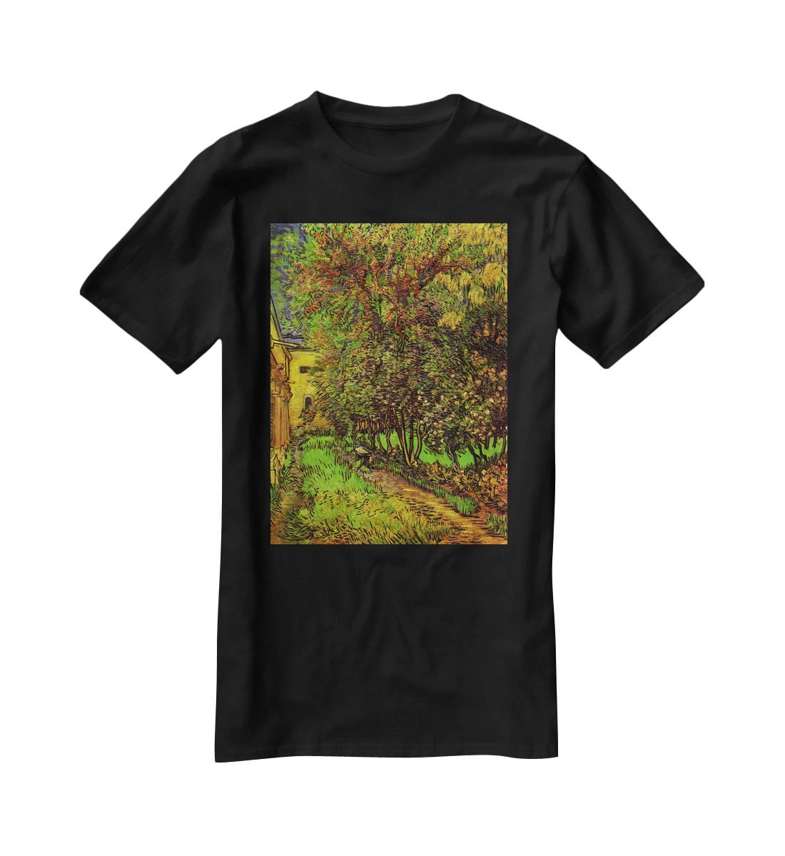 The Garden of Saint-Paul Hospital by Van Gogh T-Shirt - Canvas Art Rocks - 1