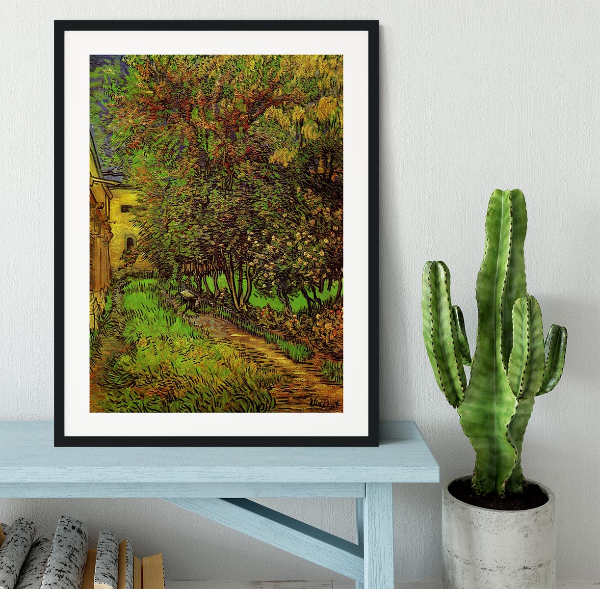 The Garden of Saint-Paul Hospital by Van Gogh Framed Print - Canvas Art Rocks - 1