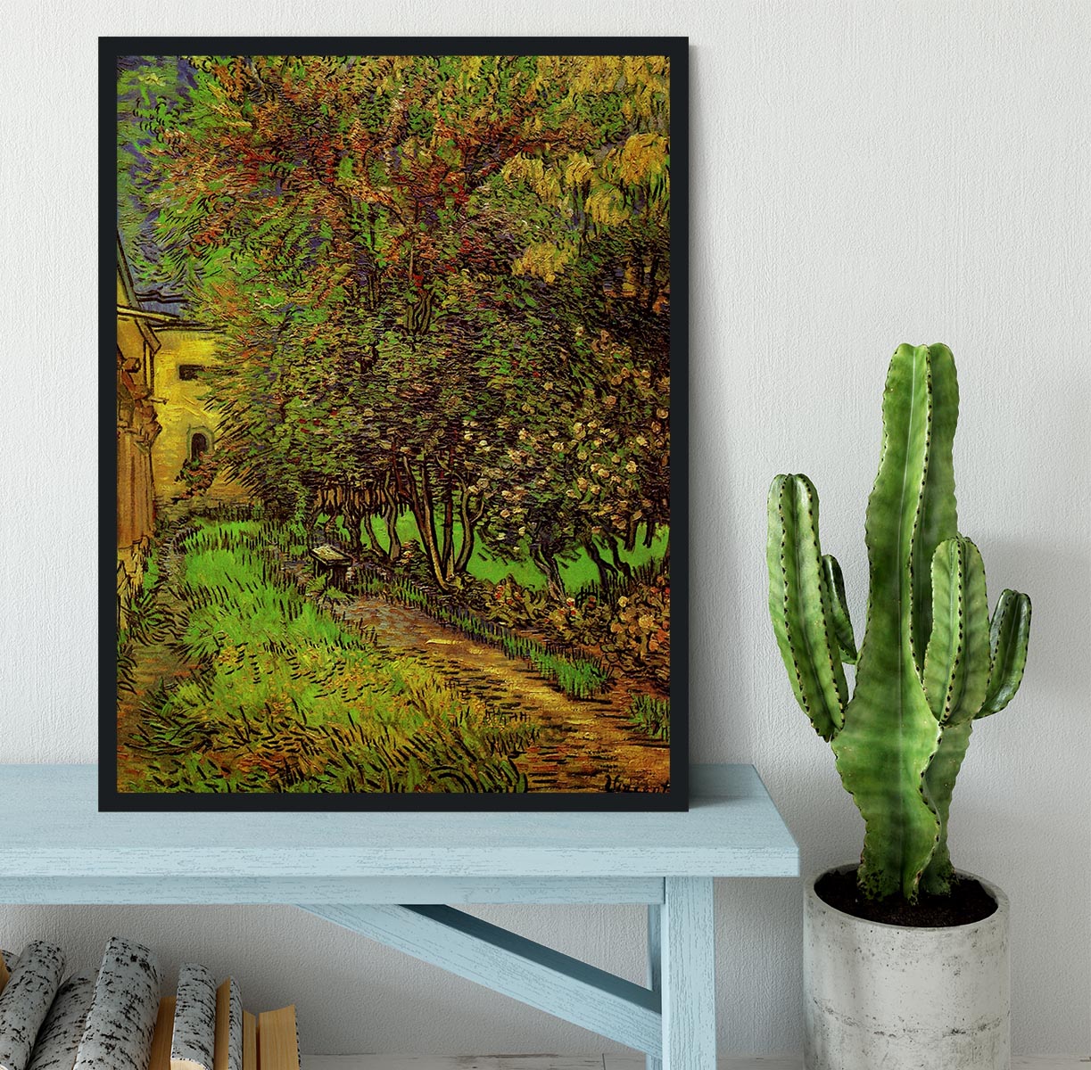 The Garden of Saint-Paul Hospital by Van Gogh Framed Print - Canvas Art Rocks - 2