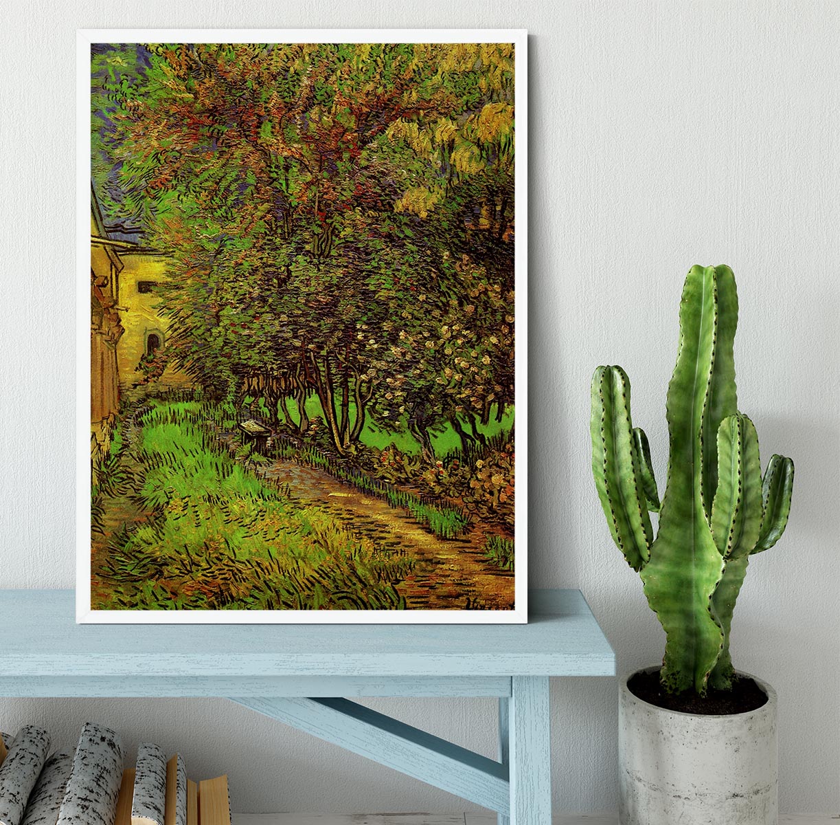 The Garden of Saint-Paul Hospital by Van Gogh Framed Print - Canvas Art Rocks -6