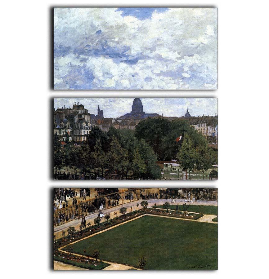 The Garden of the Infanta by Monet 3 Split Panel Canvas Print - Canvas Art Rocks - 1