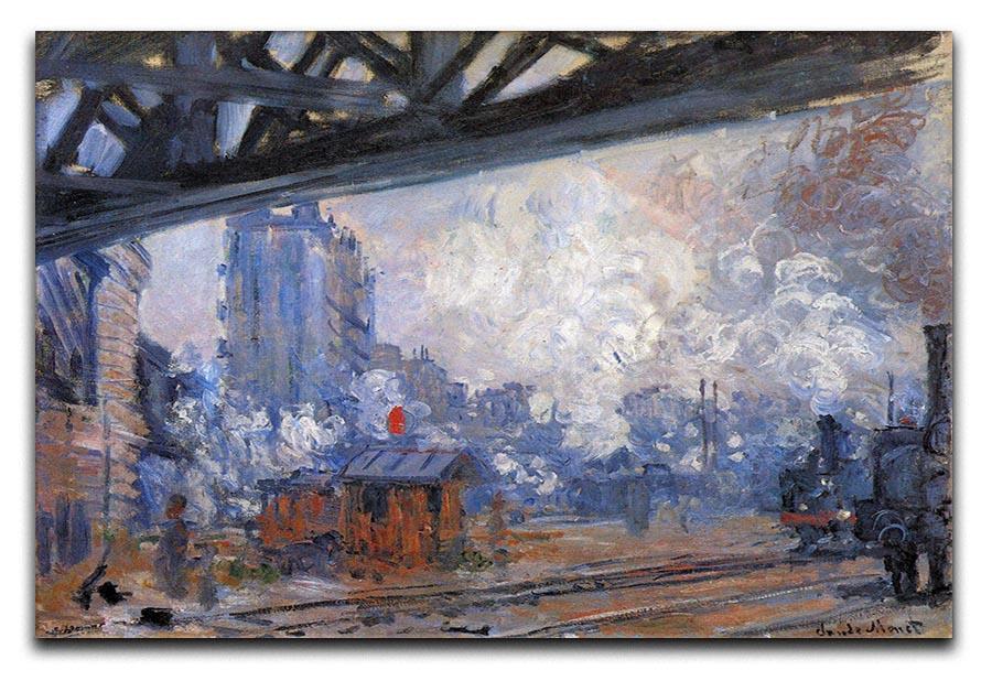 The Gare Saint Lazare by Monet Canvas Print & Poster  - Canvas Art Rocks - 1
