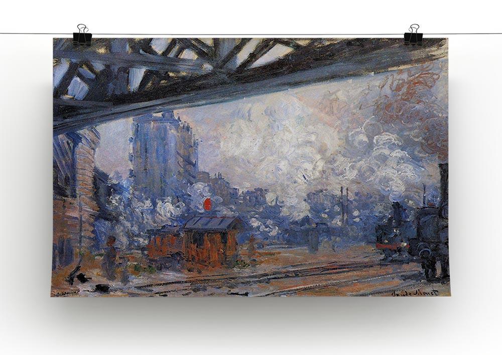The Gare Saint Lazare by Monet Canvas Print & Poster - Canvas Art Rocks - 2