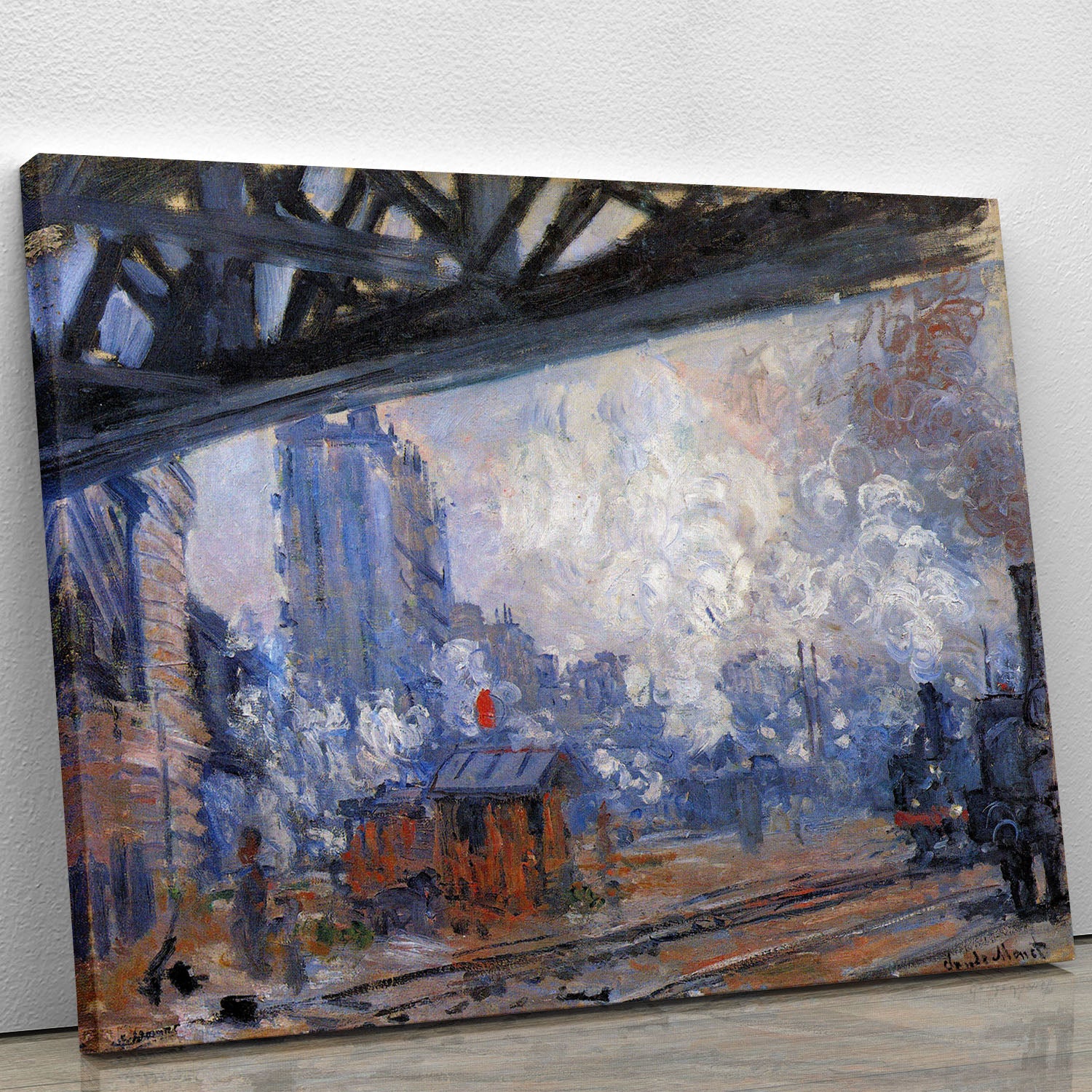 The Gare Saint Lazare by Monet Canvas Print or Poster - Canvas Art Rocks - 1