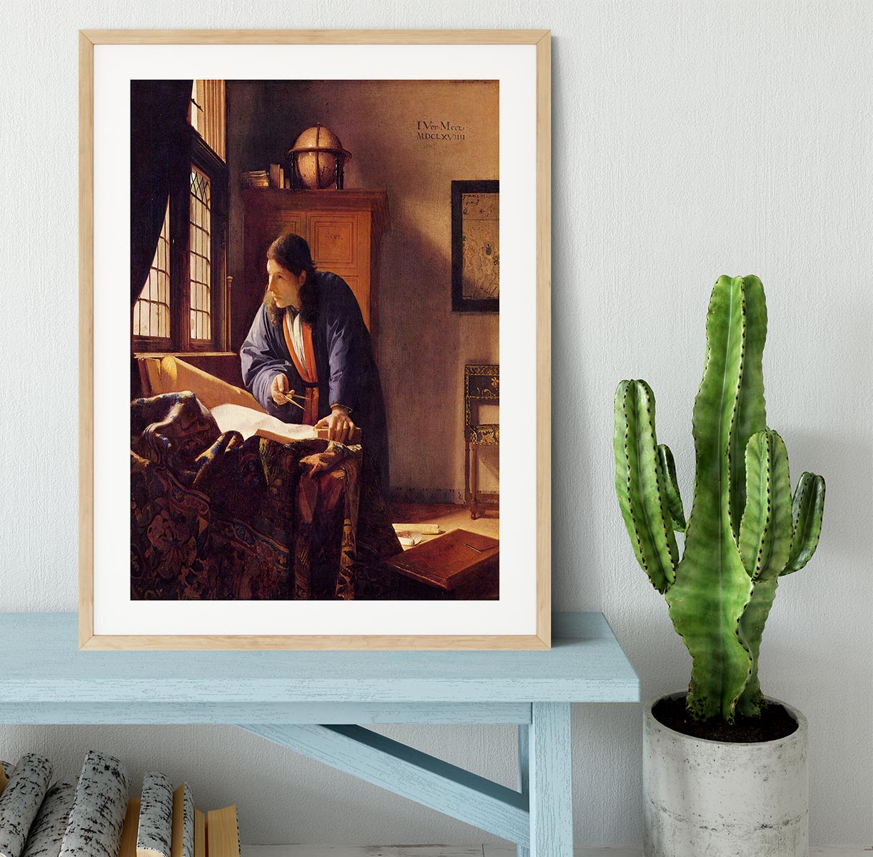 The Geographer by Vermeer Framed Print - Canvas Art Rocks - 3