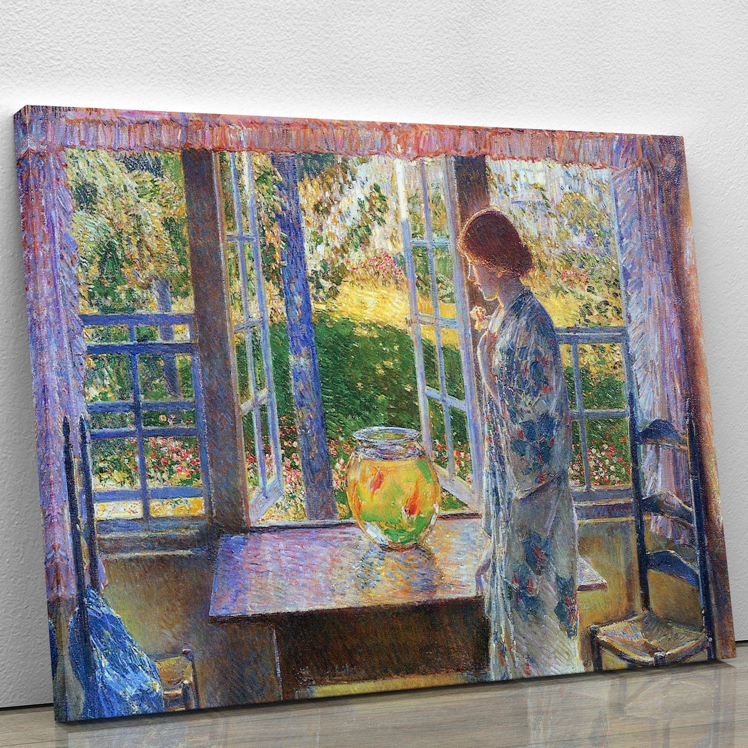 The Goldfish Window by Hassam Canvas Print or Poster