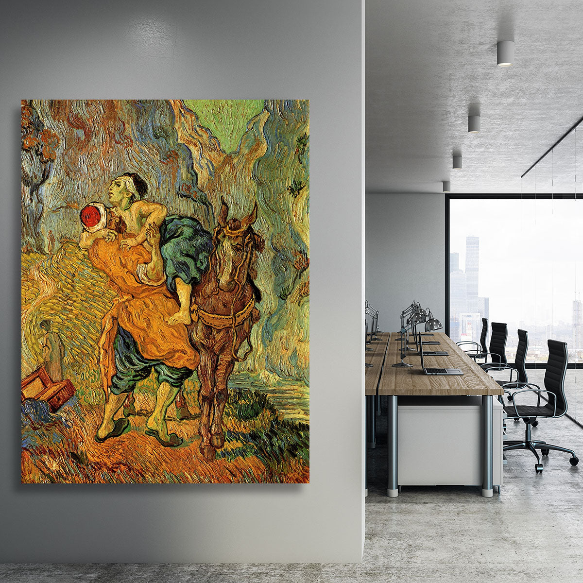 The Good Samaritan after Delacroix by Van Gogh Canvas Print or Poster - Canvas Art Rocks - 3