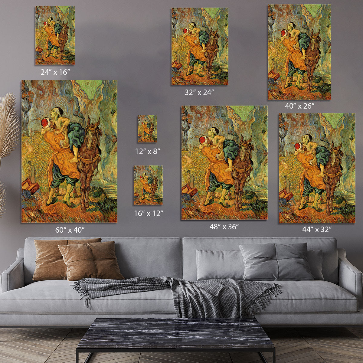 The Good Samaritan after Delacroix by Van Gogh Canvas Print or Poster - Canvas Art Rocks - 7