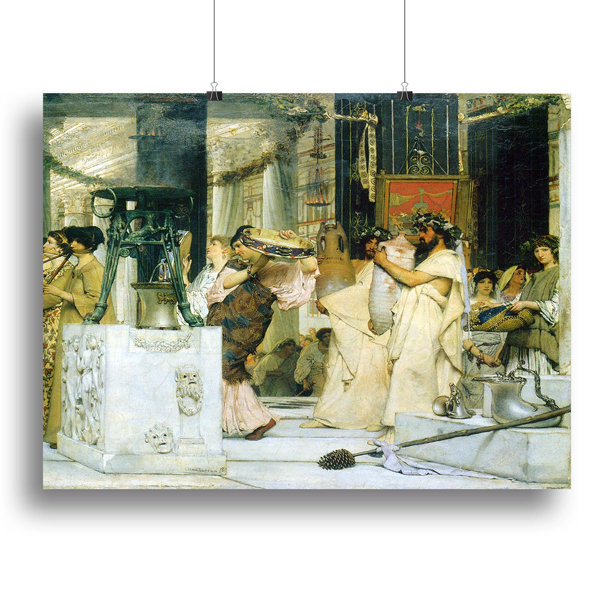 The Grape Harvest Festival detail 1 by Alma Tadema Canvas Print or Poster