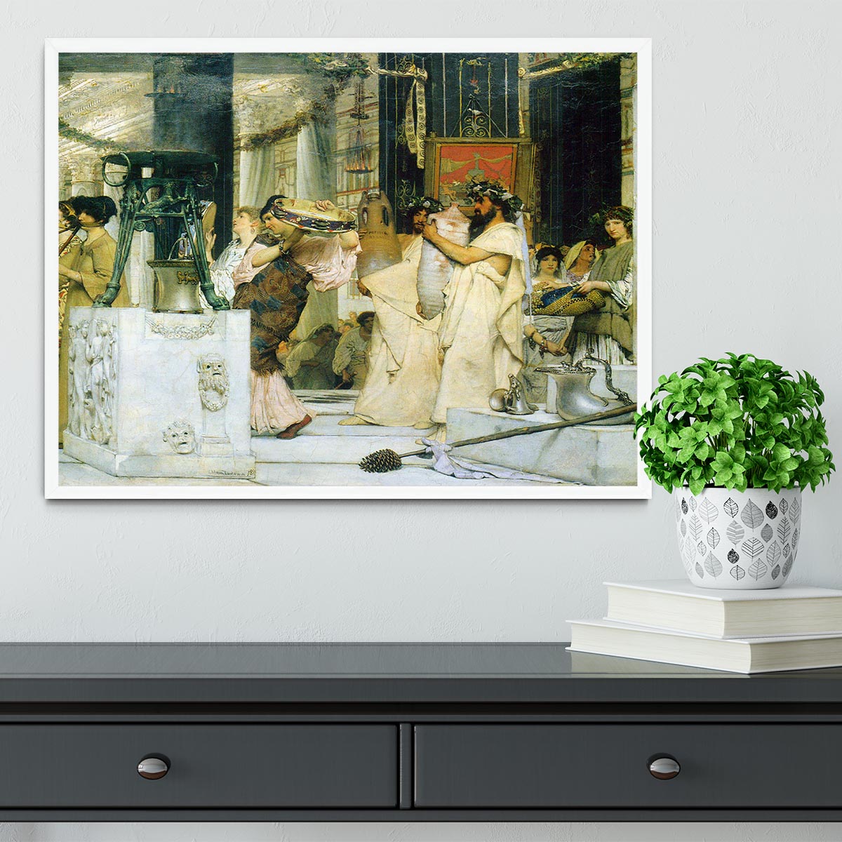 The Grape Harvest Festival detail 1 by Alma Tadema Framed Print - Canvas Art Rocks -6