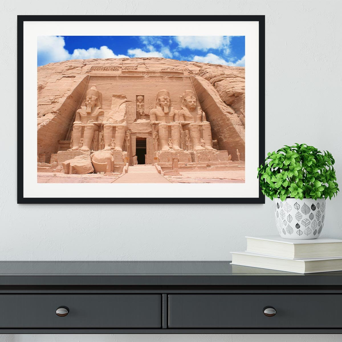 The Great Temple at Abu Simbel Framed Print - Canvas Art Rocks - 1
