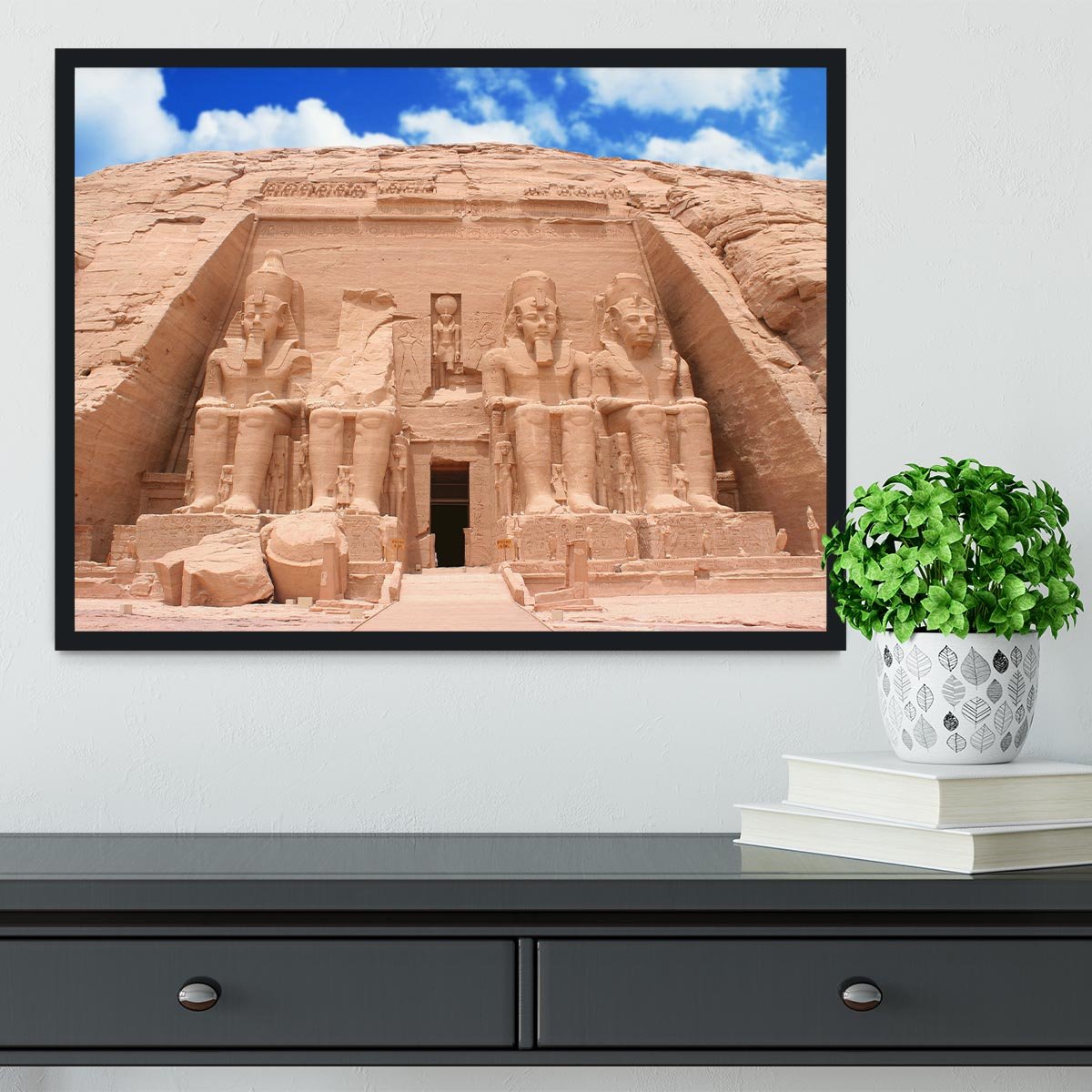 The Great Temple at Abu Simbel Framed Print - Canvas Art Rocks - 2