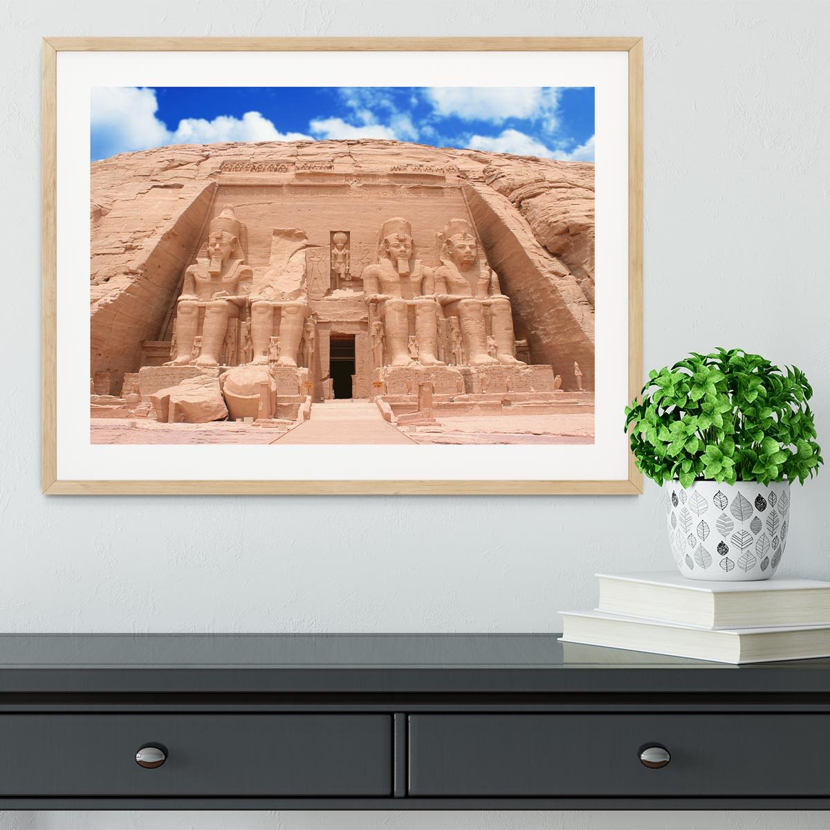 The Great Temple at Abu Simbel Framed Print - Canvas Art Rocks - 3