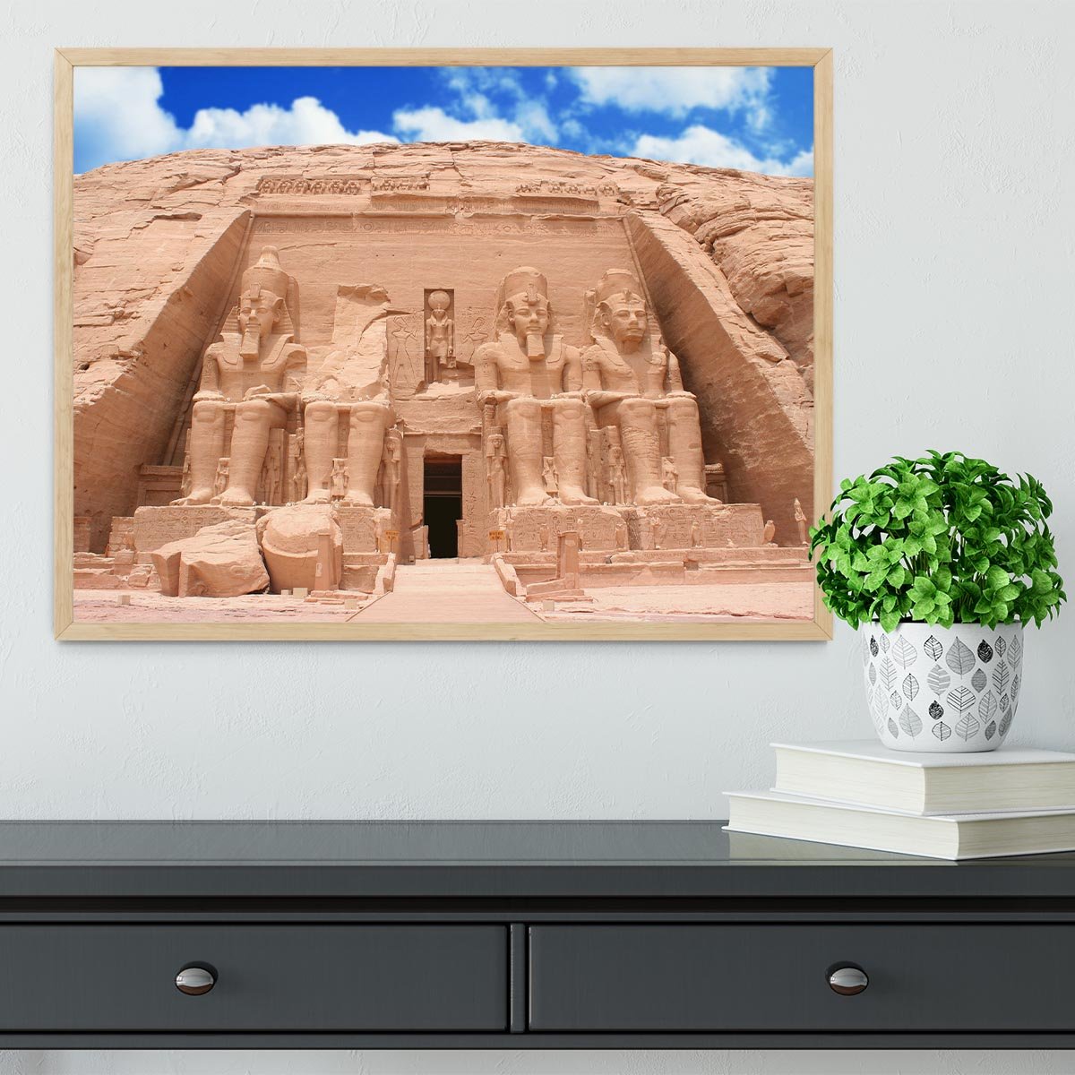 The Great Temple at Abu Simbel Framed Print - Canvas Art Rocks - 4