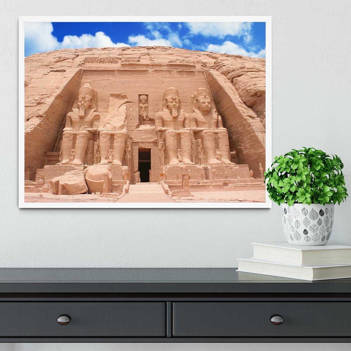 The Great Temple at Abu Simbel Framed Print - Canvas Art Rocks -6