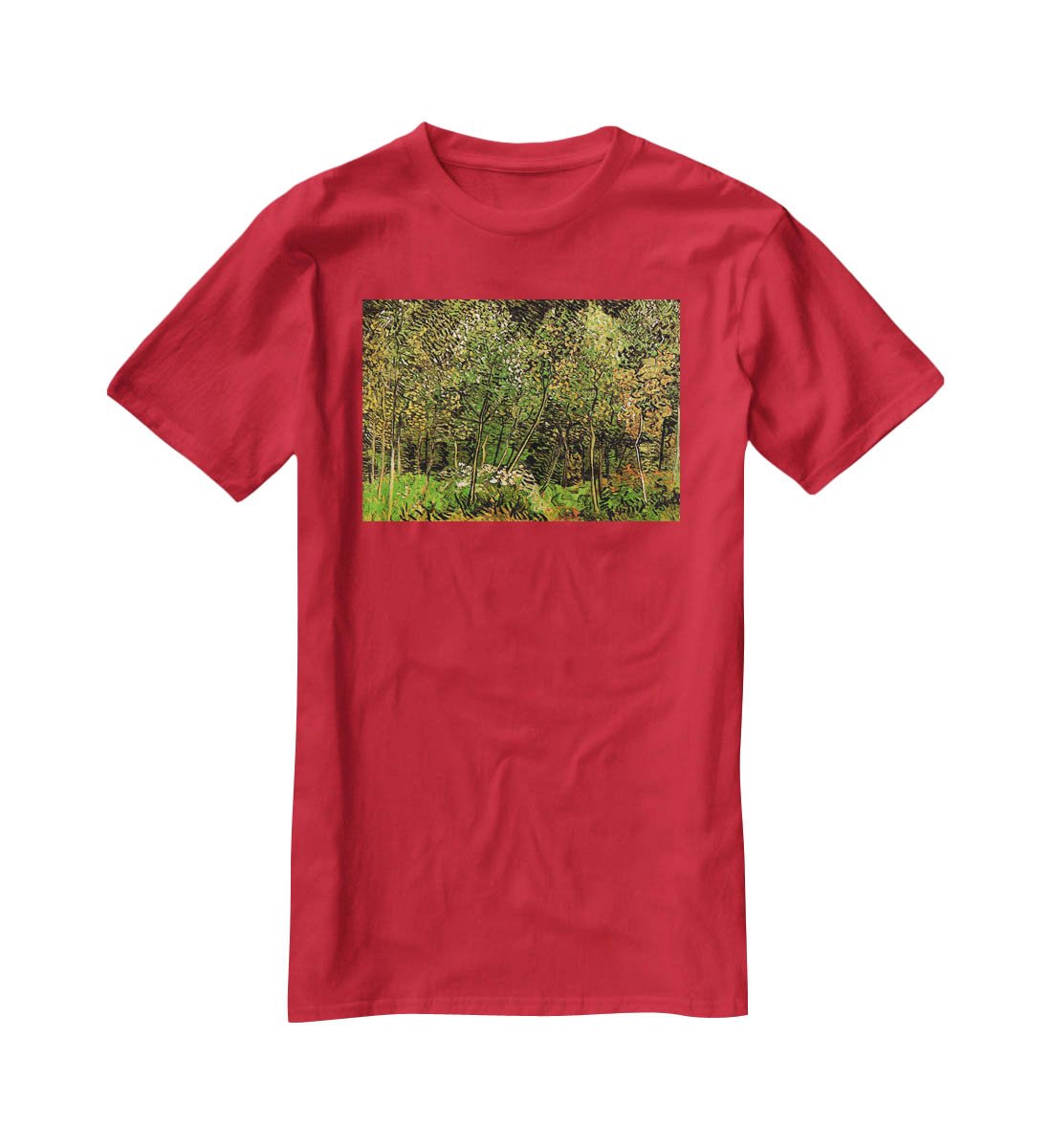 The Grove by Van Gogh T-Shirt - Canvas Art Rocks - 4