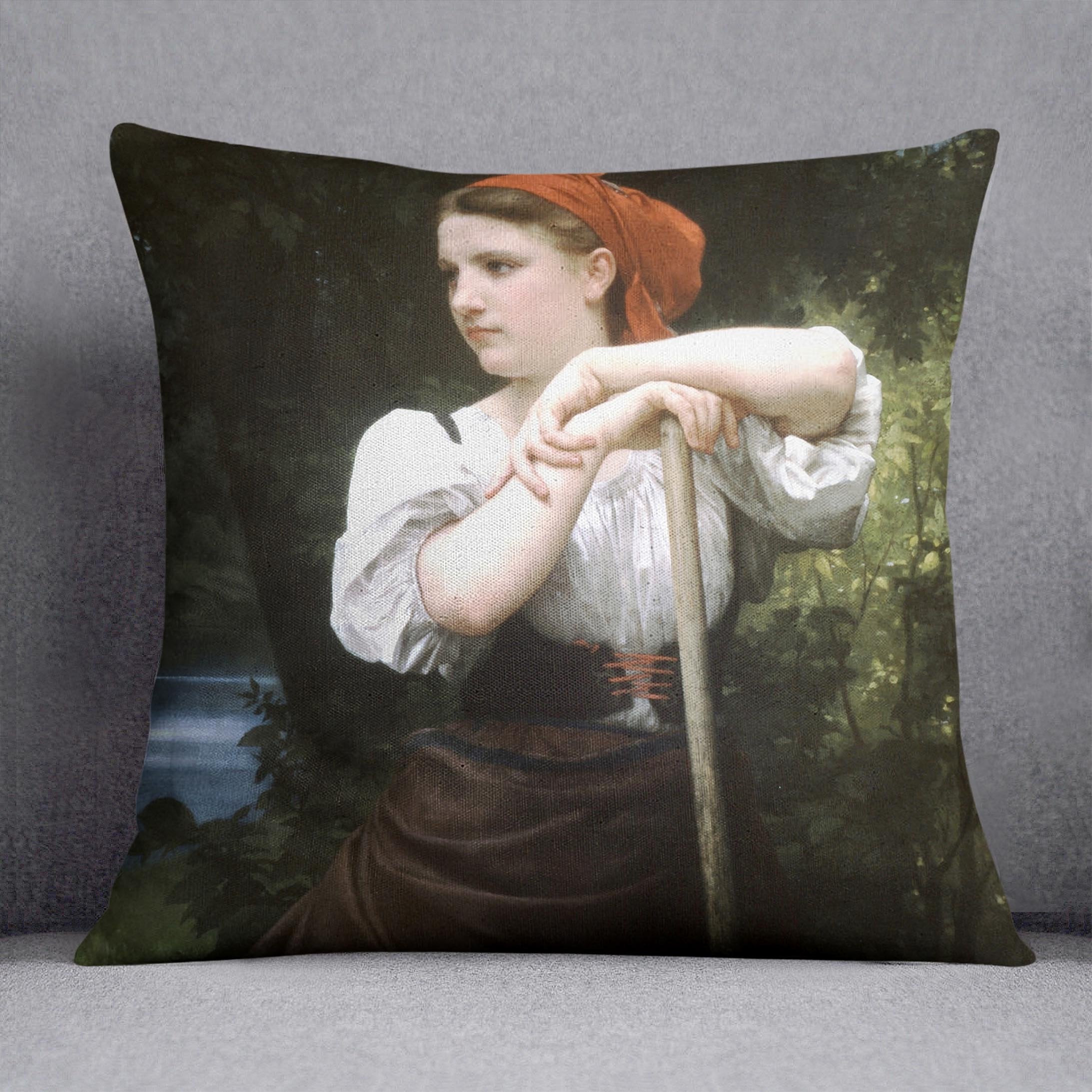 The Haymaker By Bouguereau Throw Pillow