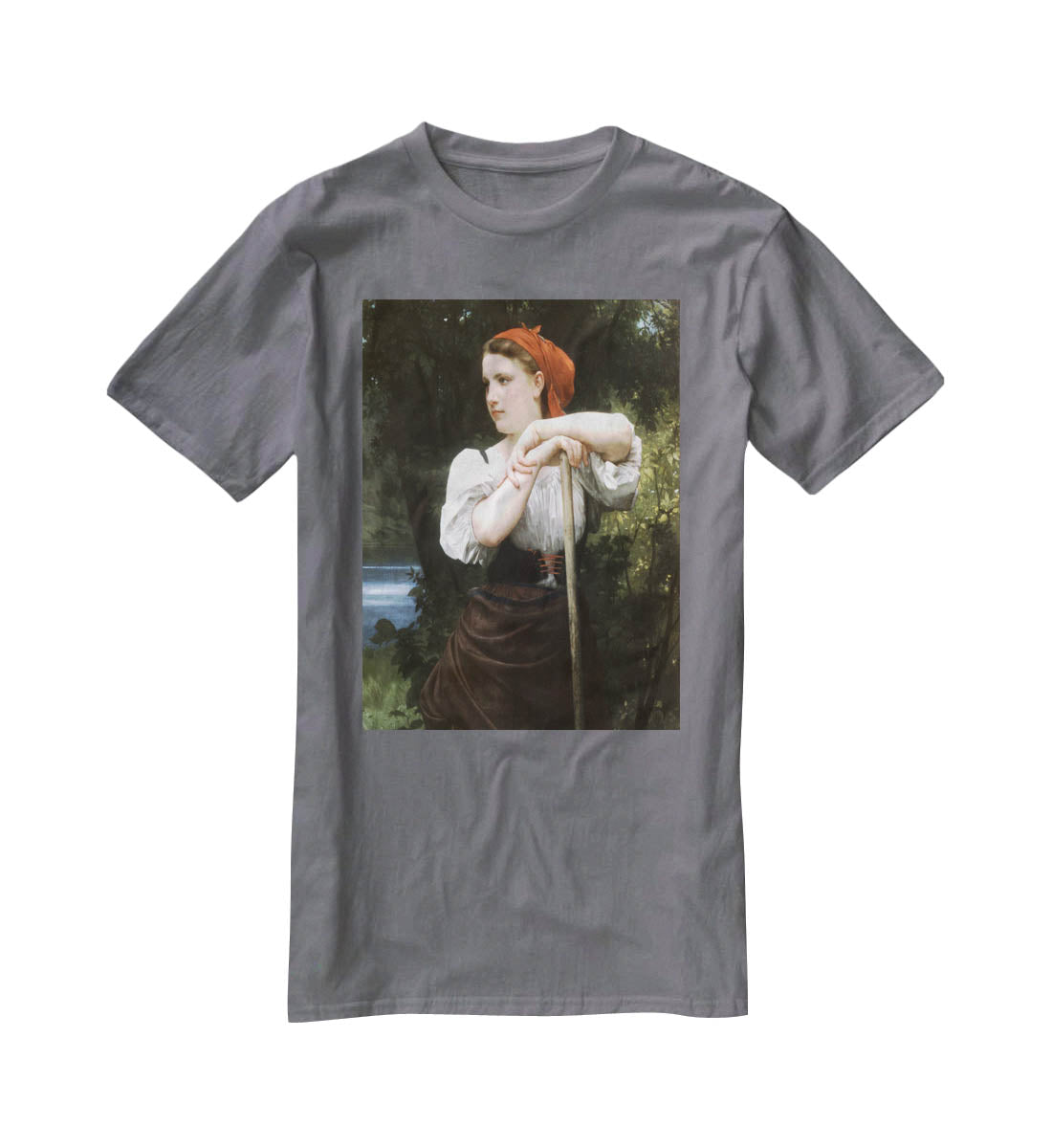 The Haymaker By Bouguereau T-Shirt - Canvas Art Rocks - 3