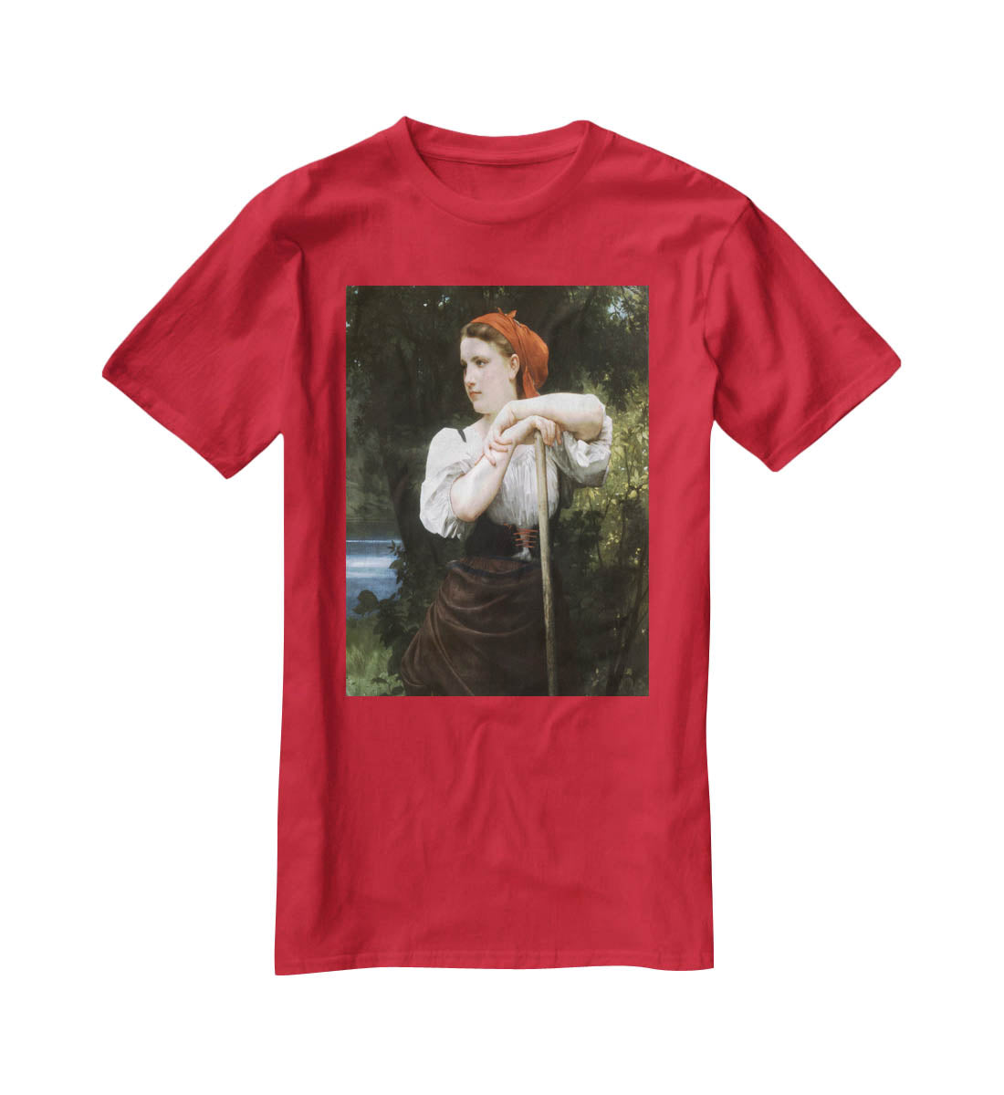 The Haymaker By Bouguereau T-Shirt - Canvas Art Rocks - 4