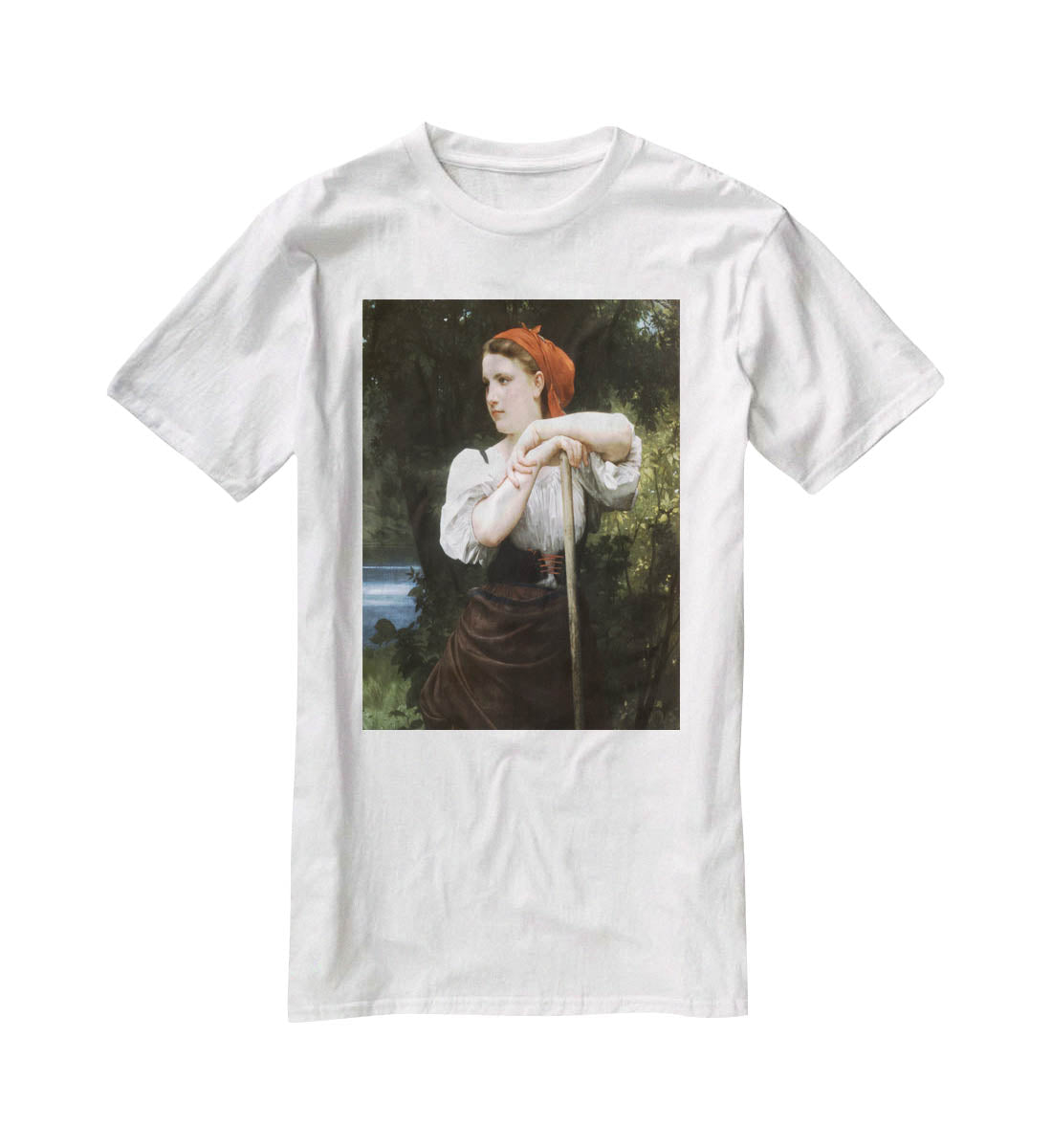 The Haymaker By Bouguereau T-Shirt - Canvas Art Rocks - 5