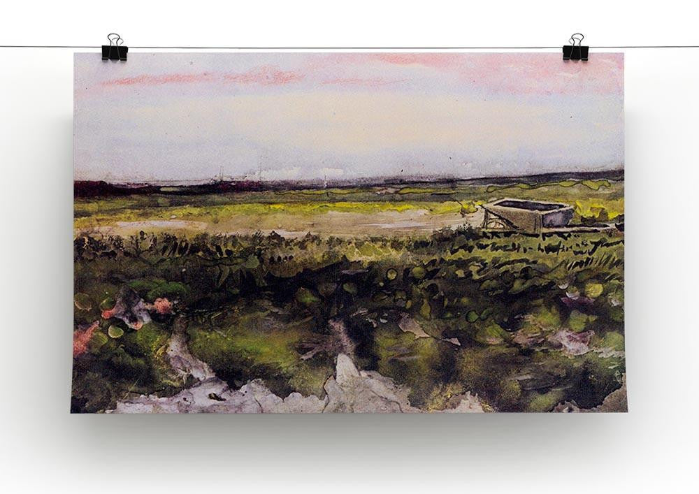 The Heath with a Wheelbarrow by Van Gogh Canvas Print & Poster - Canvas Art Rocks - 2