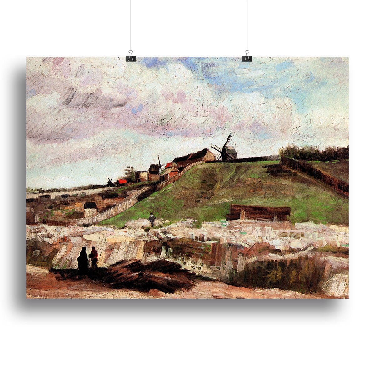 The Hill of Montmartre with Quarry by Van Gogh Canvas Print or Poster