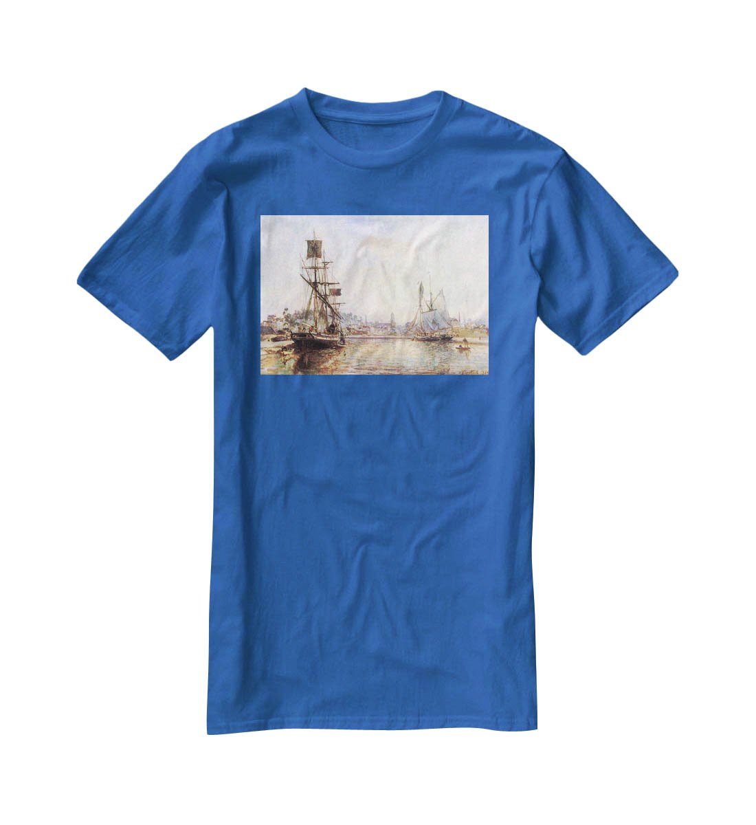 The Honfleur Port 2 by Monet T-Shirt - Canvas Art Rocks - 2