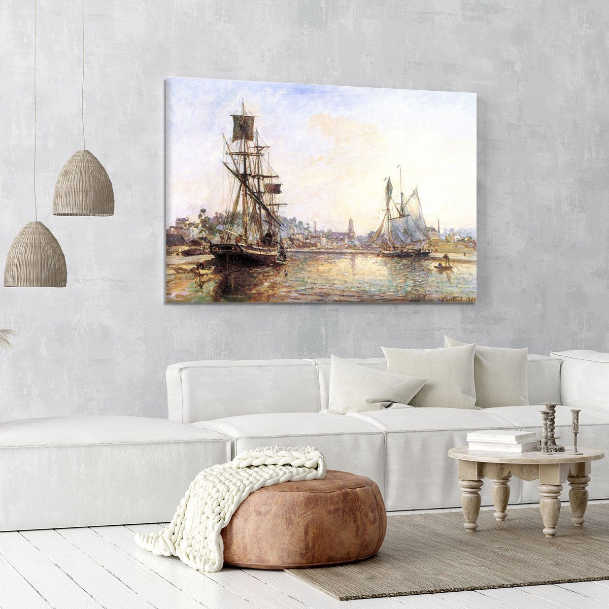 The Honfleur Port 2 by Monet Canvas Print or Poster