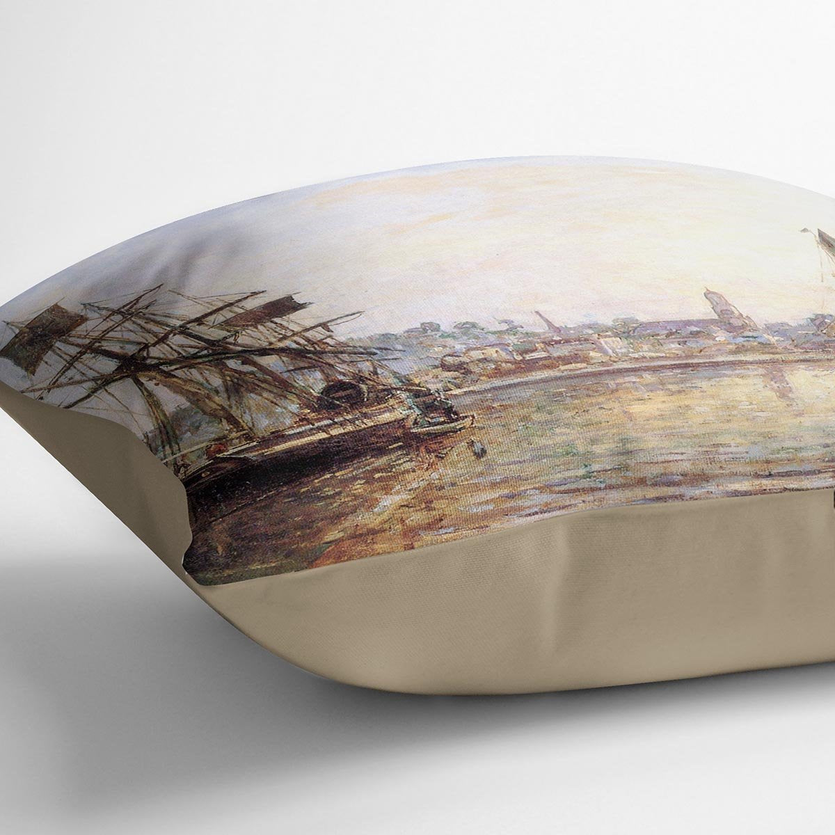 The Honfleur Port 2 by Monet Throw Pillow