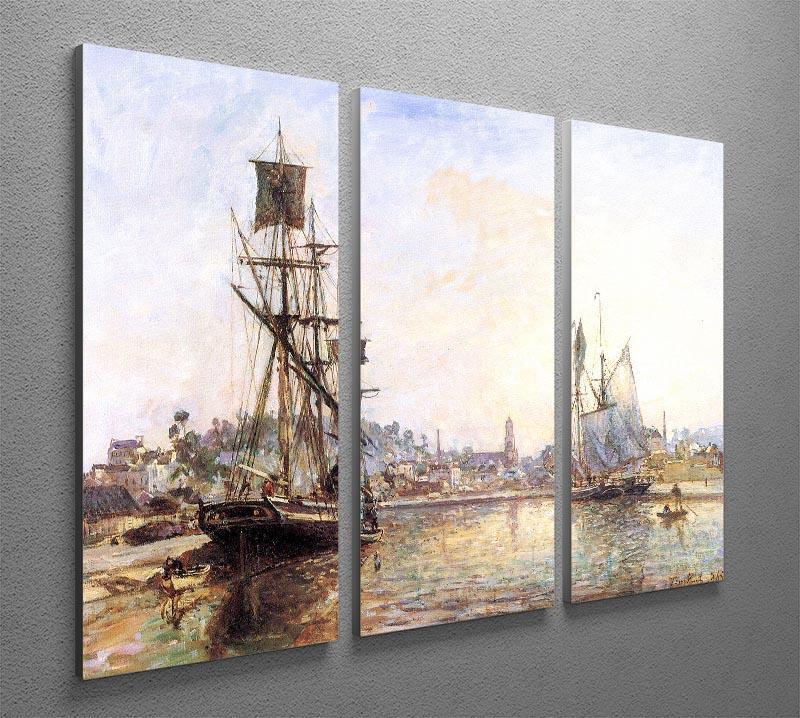 The Honfleur Port 2 by Monet Split Panel Canvas Print - Canvas Art Rocks - 4