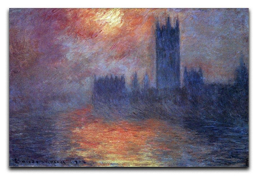 The Houses of Parliament Sunset by Monet Canvas Print & Poster  - Canvas Art Rocks - 1