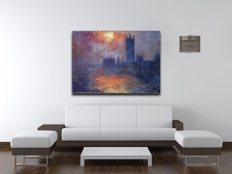 The Houses of Parliament Sunset by Monet Canvas Print & Poster - Canvas Art Rocks - 4