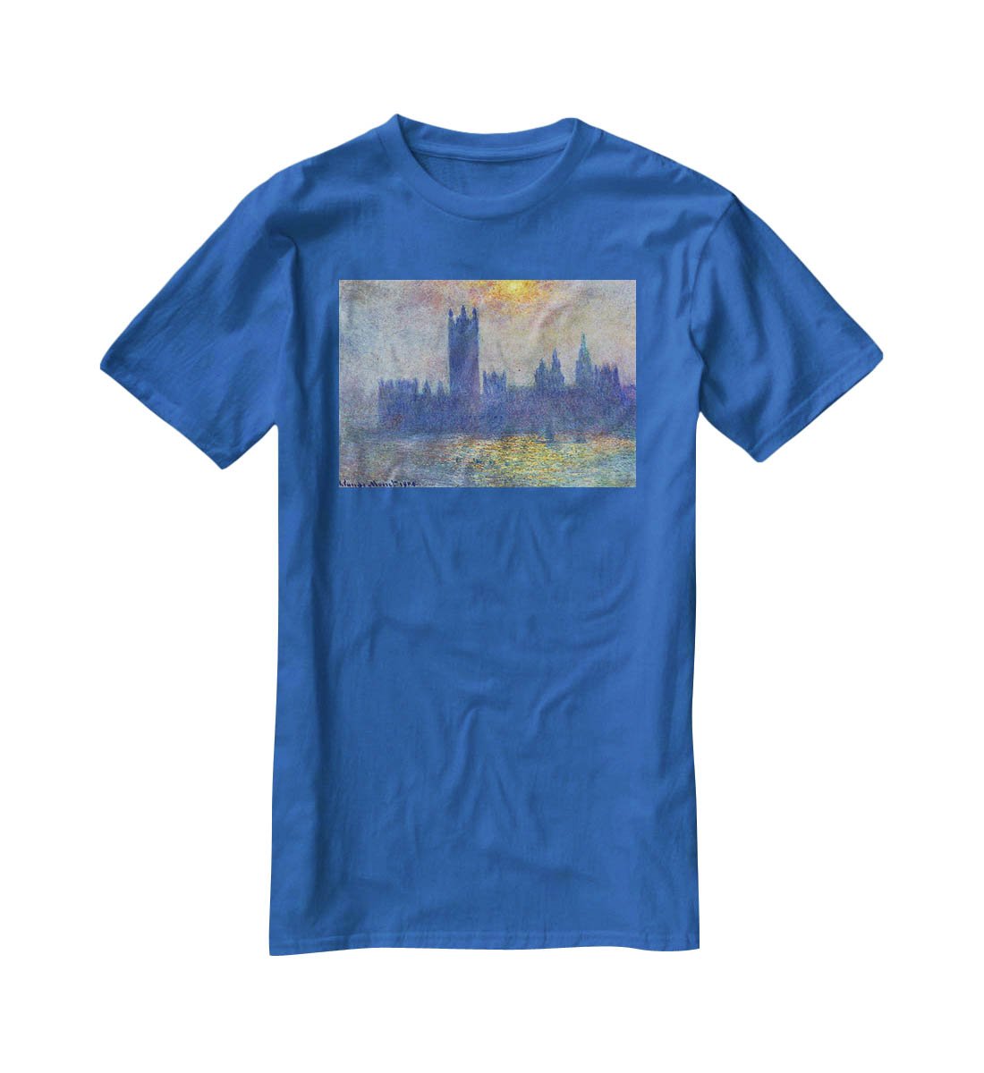 The Houses of Parliament sunlight in the fog by Monet T-Shirt - Canvas Art Rocks - 2