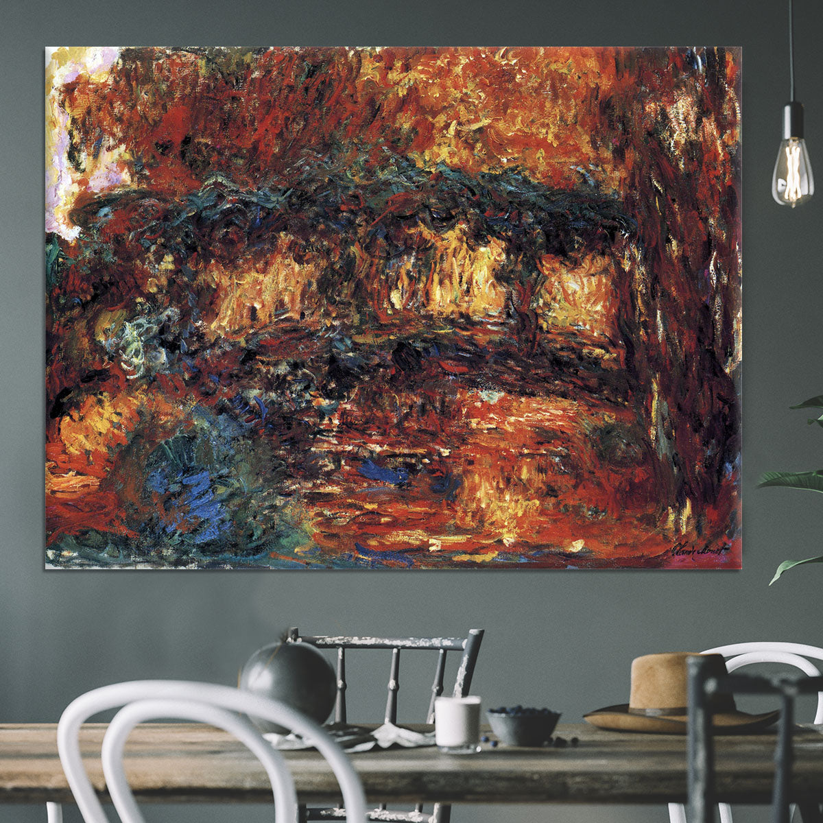 The Japanese Bridge 2 by Monet Canvas Print or Poster - Canvas Art Rocks - 3